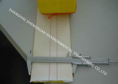 Polyester Woven Type Air Slide Cloth DN 76mm With One Side Yellow PU Coating