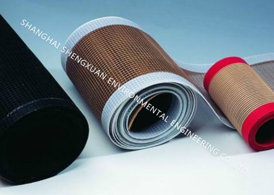Nastro trasportatore aperto differente del teflon di maglia, nastro trasportatore nero della maglia di colore
