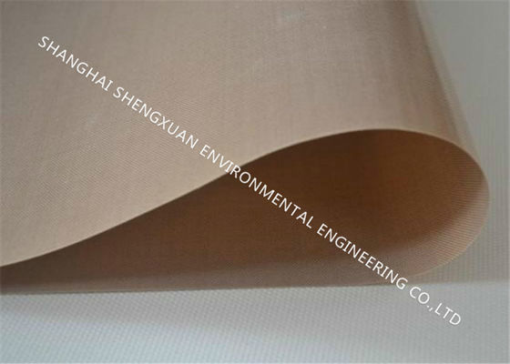 Nastro trasportatore del teflon di colore di Brown, nastro trasportatore ad alta temperatura con l'adesivo del silicone